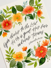 Load image into Gallery viewer, Give Thanks To The Lord Print