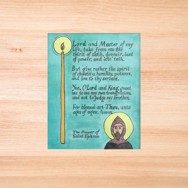 The Prayer of St. Ephrem Art Print 8" x 10" Alpha And Omega Books