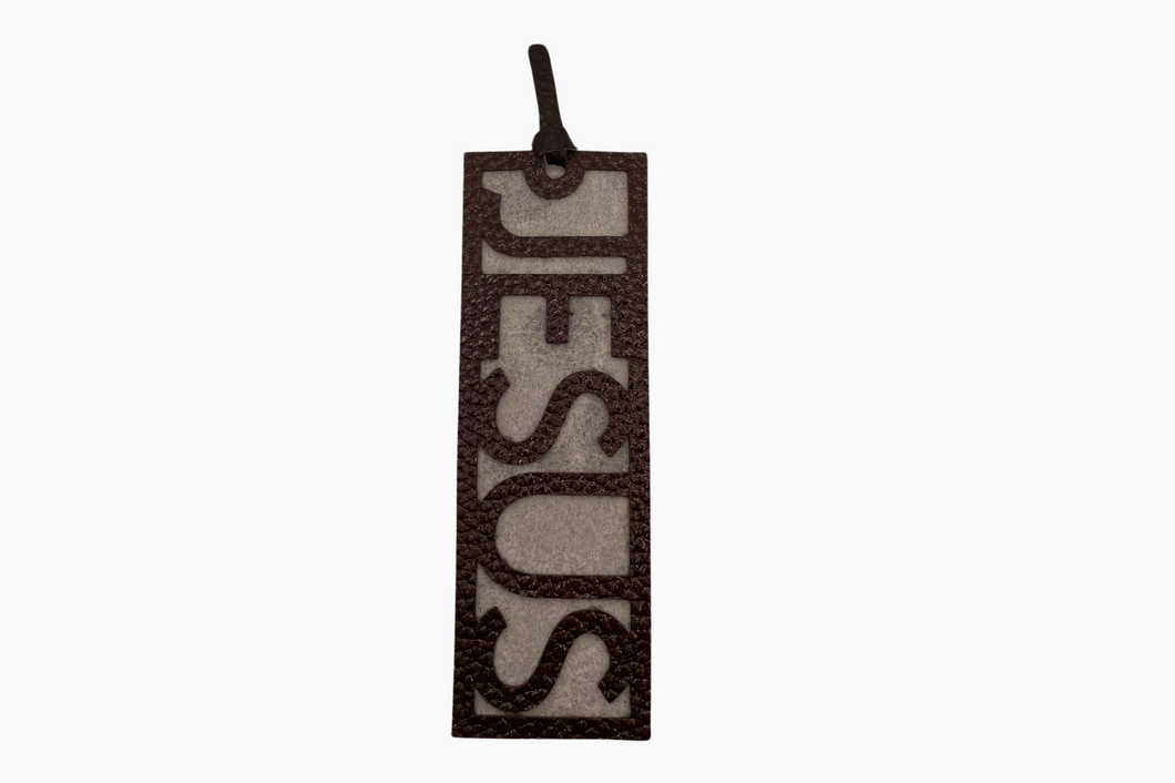 Jesus Bookmark - Faux Leather