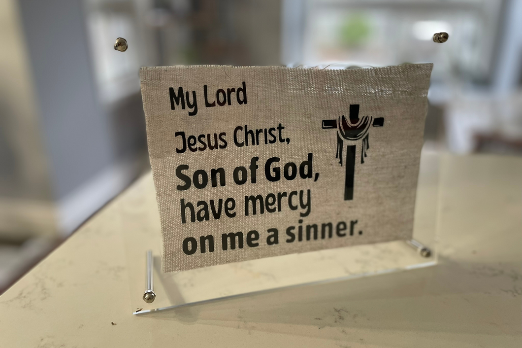 Jesus Prayer - Acrylic Frame With Stand