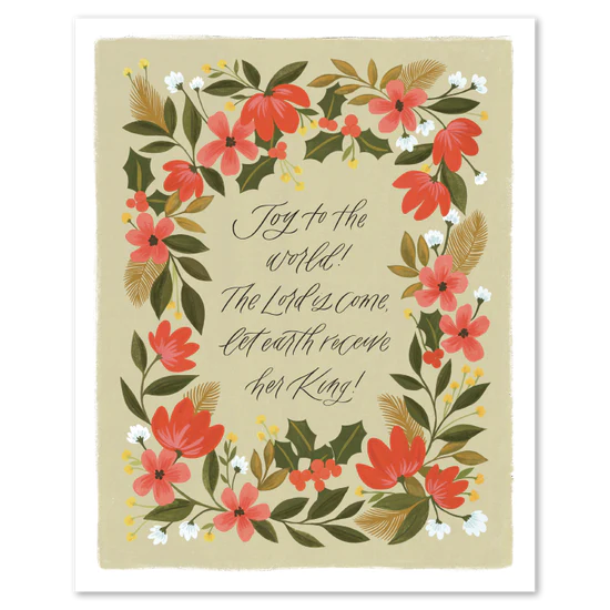 Joy to the World Hymn Print