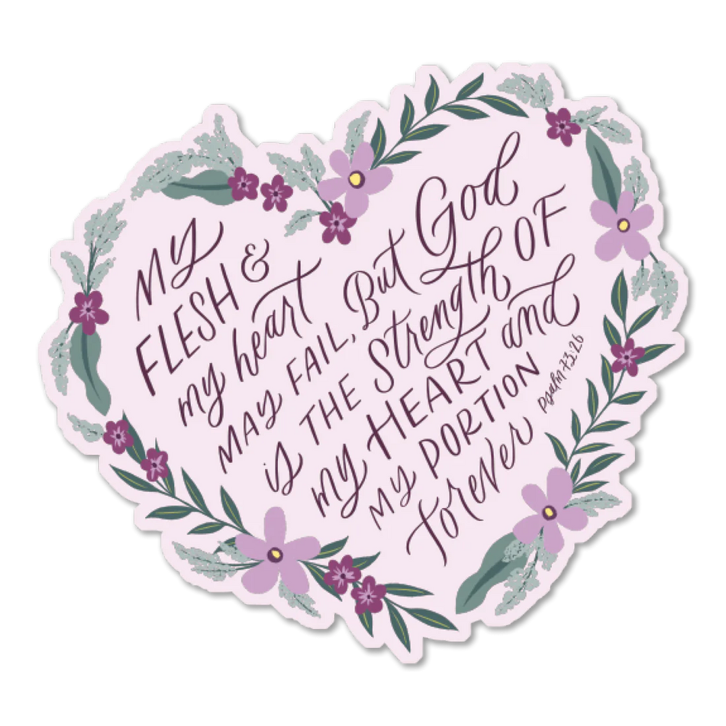 Psalm 73 Heart Sticker